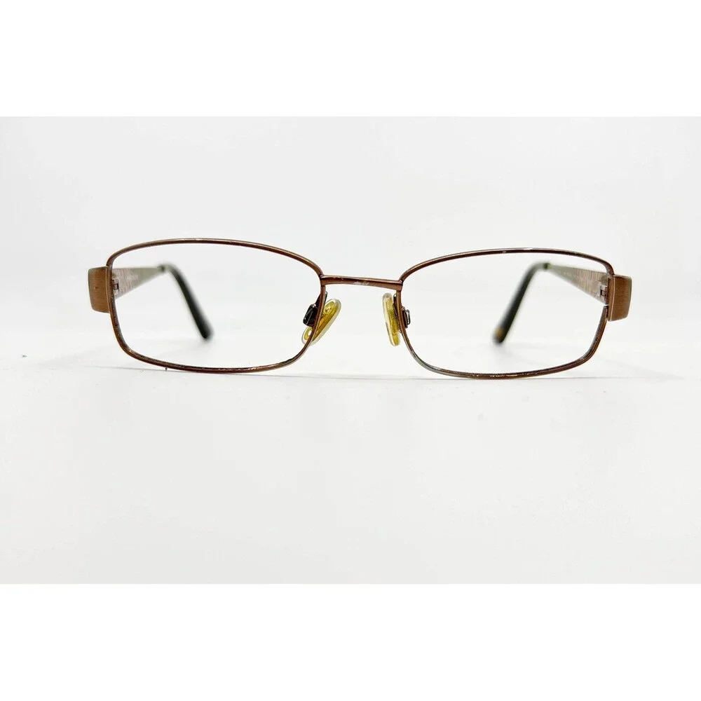 Anne Klein Eyeglass Frames Womens Mocha Brown Animal Print AK5046 50 17 130